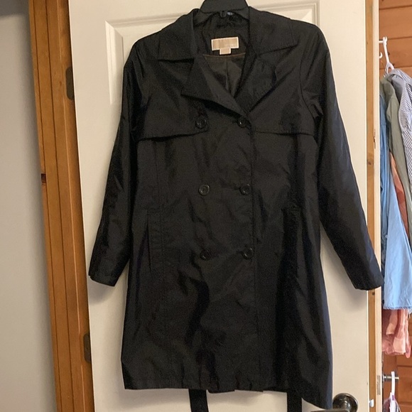 MICHAEL Michael Kors Trench Pant Coat black womens large - Picture 2 of 8